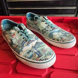 Polo Ralph Lauren Thorton III Multicolor Island Sailing Beach Canvas Suede 11D